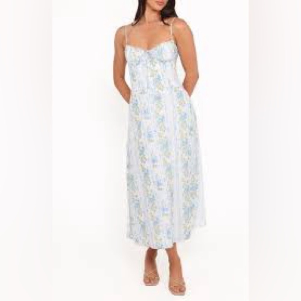 Lucy Paris Blue Paisley Print Maxi Dress 660